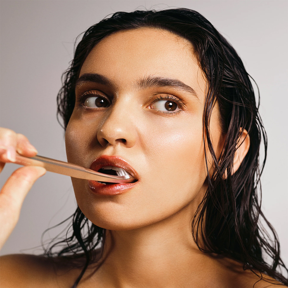 Aurezzi 18K Rose White Beyaz Medium Orta Diş Fırçası