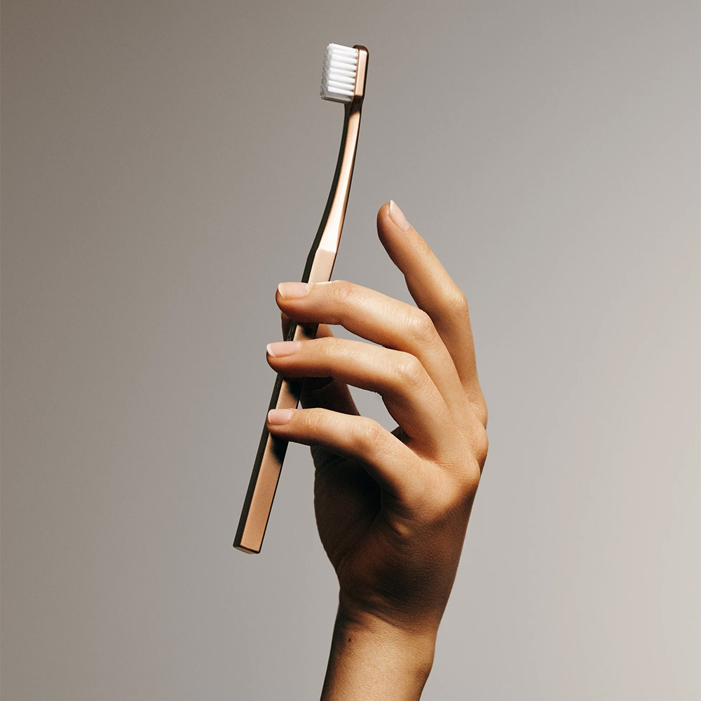 Aurezzi 18K Rose White Beyaz Medium Orta Diş Fırçası